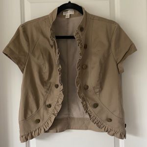 Ruffled Cropped Jacket